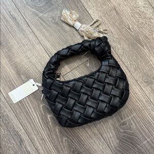 Urban Expressions Black Woven Handbag (NWT)